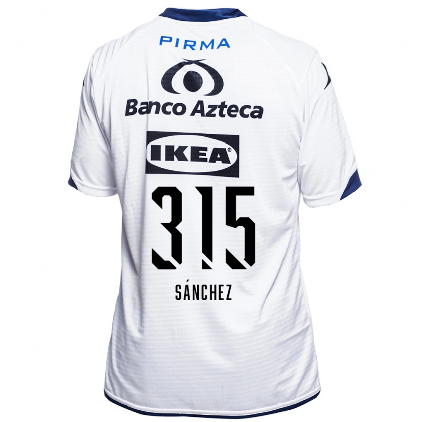Danxen Kvinder Santiago Sánchez #315 Hvid Sort Blå Hjemmebane Spillertrøjer 2026/27 Trøje T-Shirt
