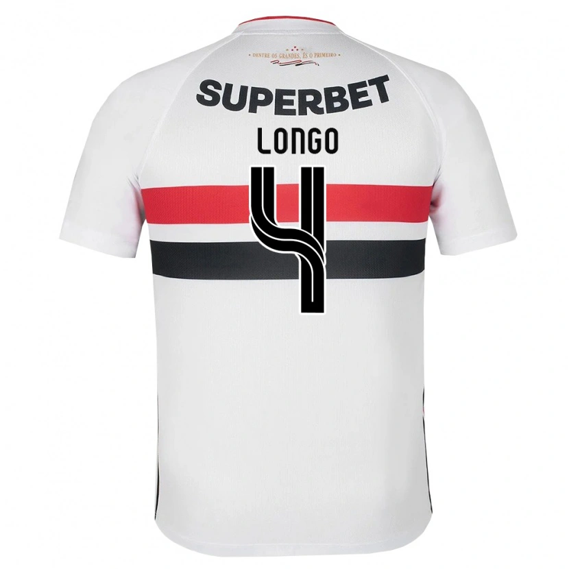 Danxen Kvinder Santiago Longo #4 Hvid Rød Sort Hjemmebane Spillertrøjer 2026/27 Trøje T-Shirt