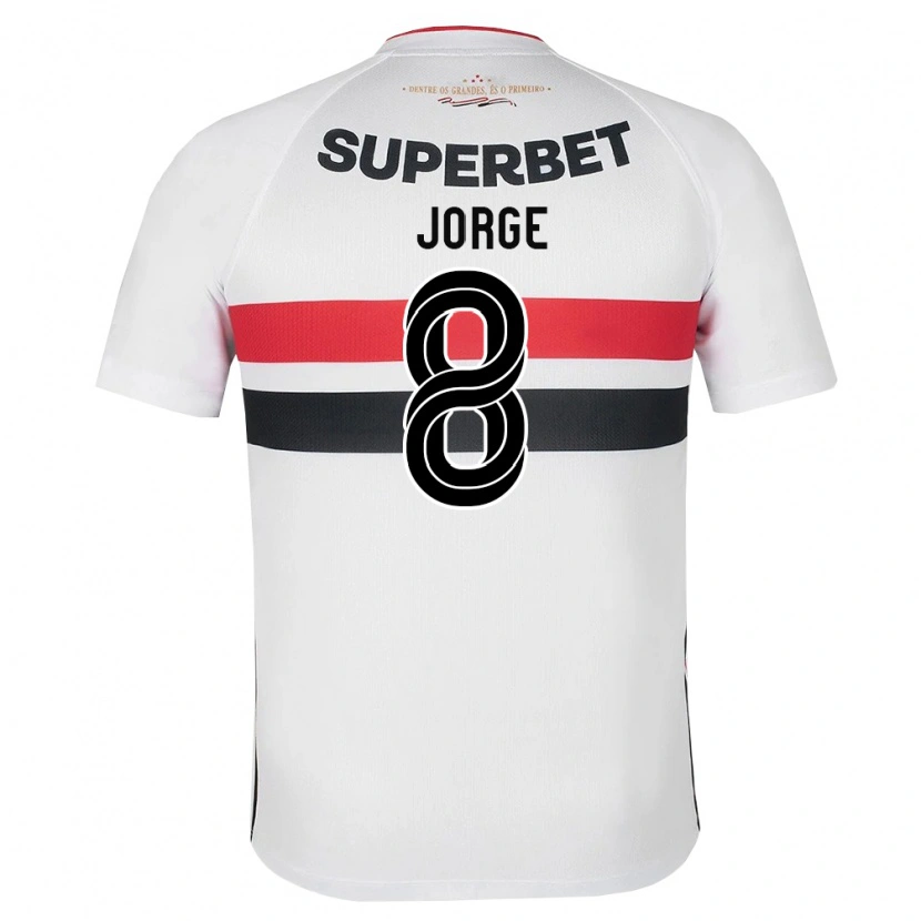 Danxen Kvinder Lucas Jorge #8 Hvid Rød Sort Hjemmebane Spillertrøjer 2026/27 Trøje T-Shirt