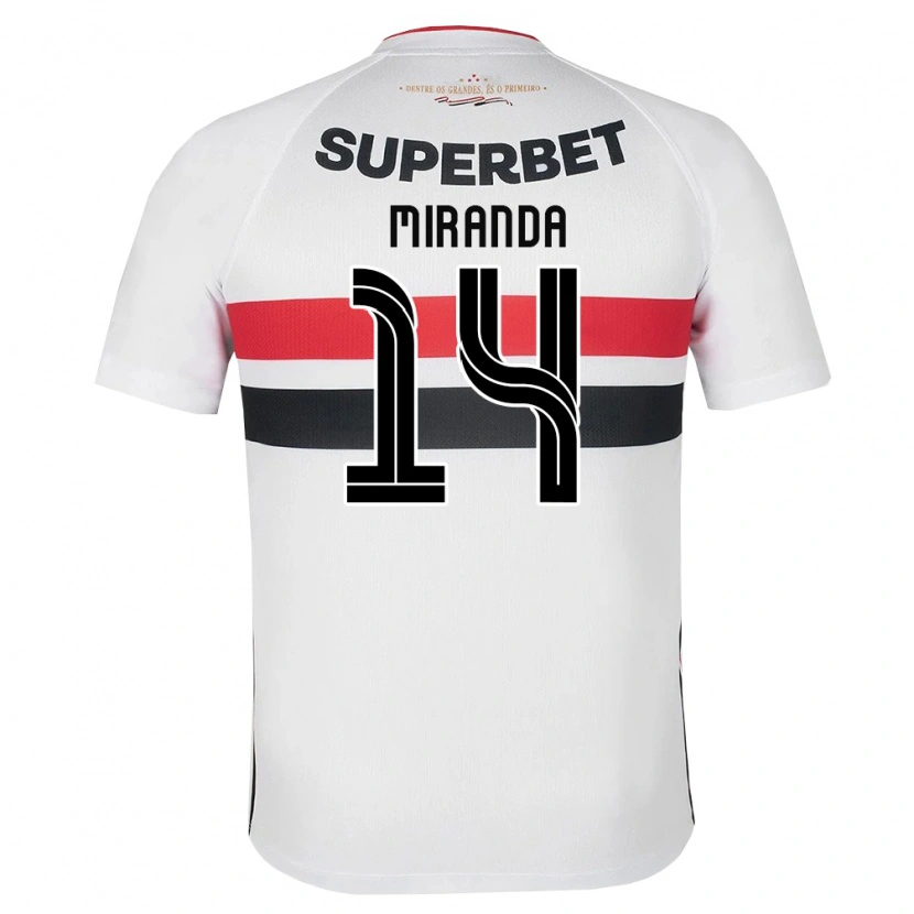 Danxen Kvinder Lucas Miranda #14 Hvid Rød Sort Hjemmebane Spillertrøjer 2026/27 Trøje T-Shirt