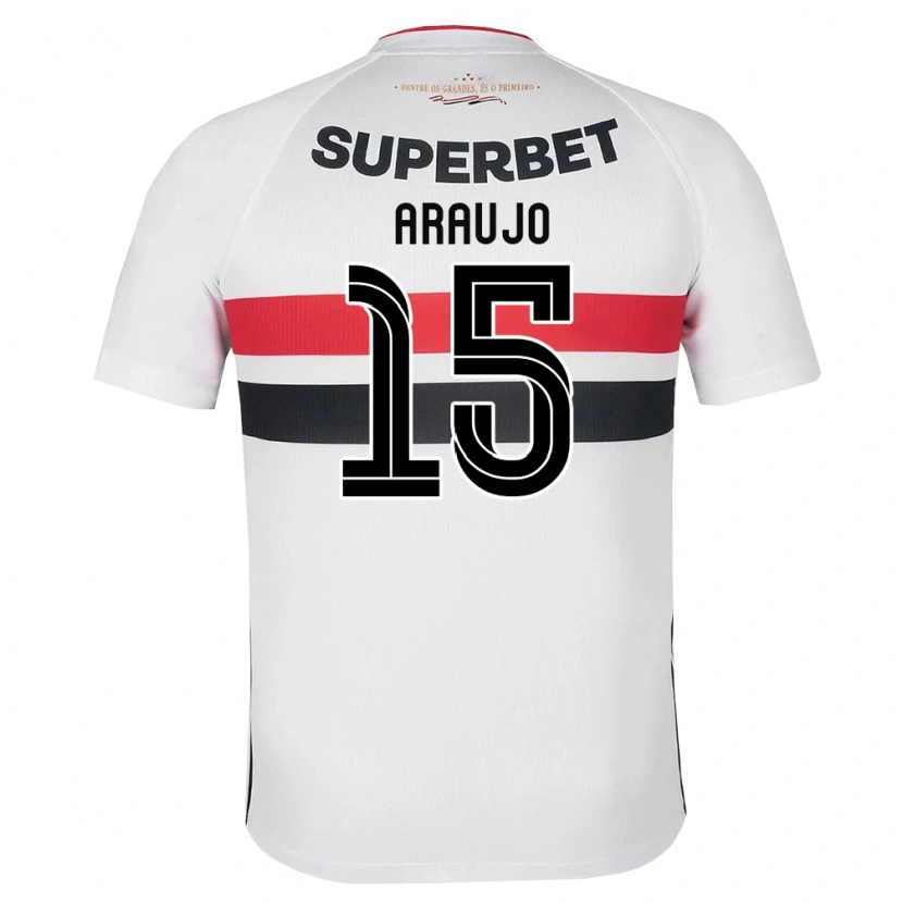 Danxen Kvinder Michel Araújo #15 Hvid Rød Sort Hjemmebane Spillertrøjer 2026/27 Trøje T-Shirt
