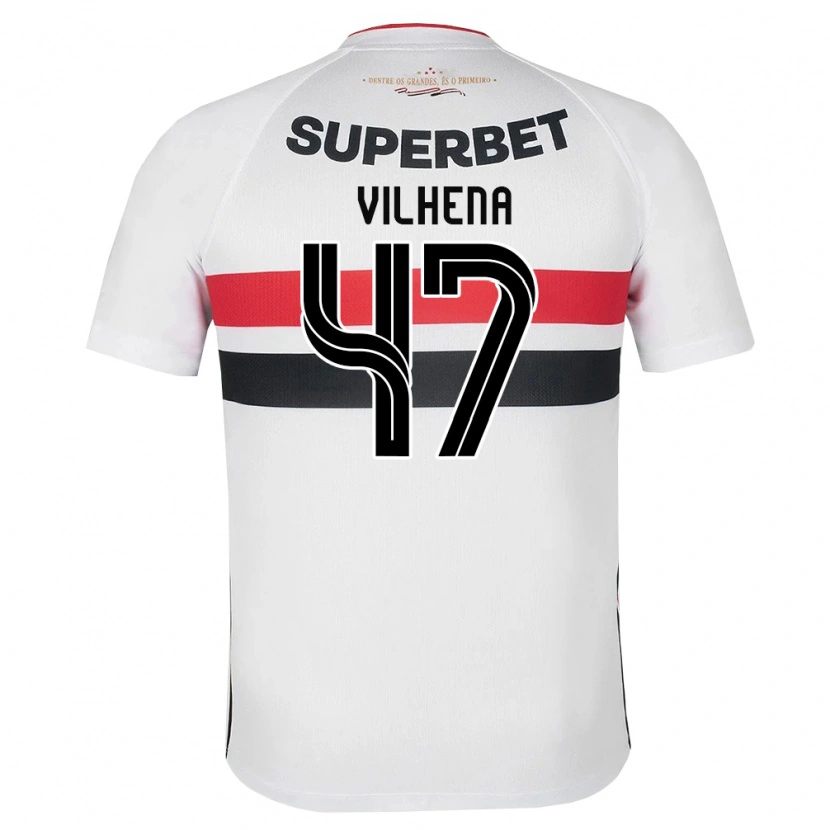 Danxen Kvinder Pedro Vilhena #47 Hvid Rød Sort Hjemmebane Spillertrøjer 2026/27 Trøje T-Shirt