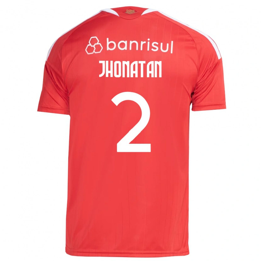 Danxen Kvinder Jhonatan Almeida De Souza #2 Rød Hvid Hjemmebane Spillertrøjer 2026/27 Trøje T-Shirt