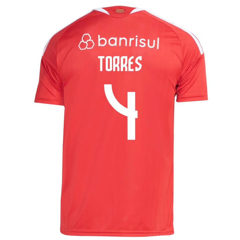 Danxen Kvinder Félix Torres #4 Rød Hvid Hjemmebane Spillertrøjer 2026/27 Trøje T-Shirt