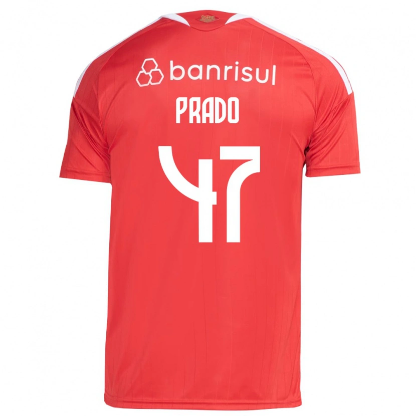 Danxen Kvinder Gustavo Prado #47 Rød Hvid Hjemmebane Spillertrøjer 2026/27 Trøje T-Shirt