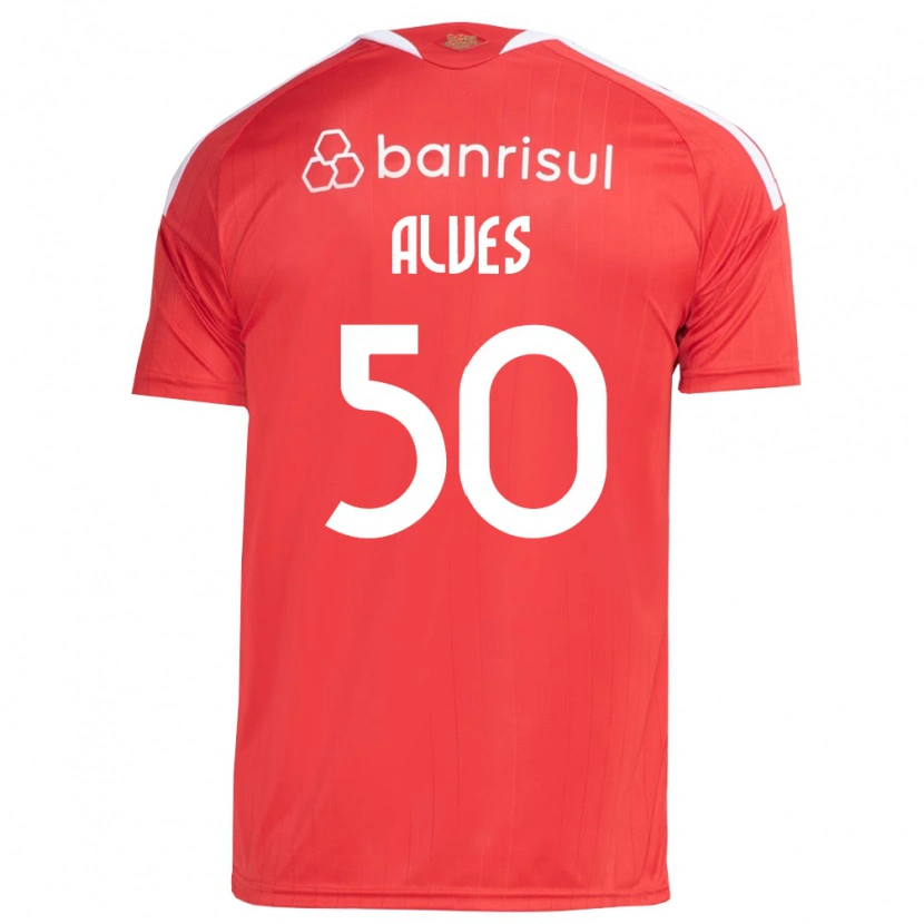 Danxen Kvinder Kauan Alves #50 Rød Hvid Hjemmebane Spillertrøjer 2026/27 Trøje T-Shirt