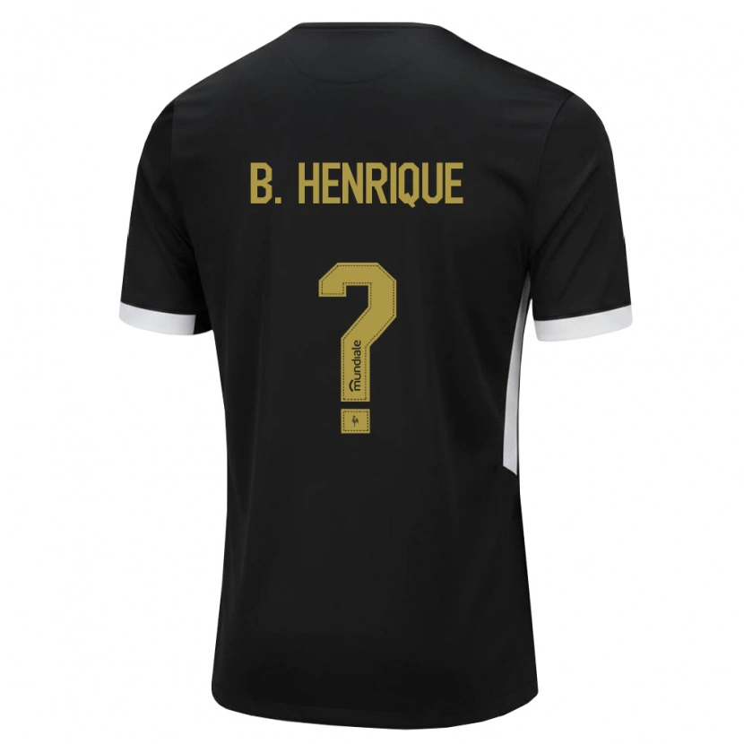 Danxen Kvinder Bruno Henrique #0 Sort Hvid Gul Hjemmebane Spillertrøjer 2026/27 Trøje T-Shirt