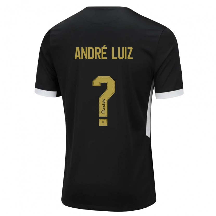 Danxen Kvinder André Luiz #0 Sort Hvid Gul Hjemmebane Spillertrøjer 2026/27 Trøje T-Shirt
