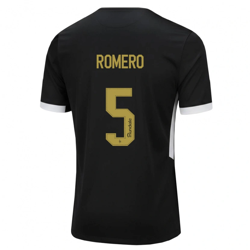 Danxen Kvinder Mateus Romero #5 Sort Hvid Gul Hjemmebane Spillertrøjer 2026/27 Trøje T-Shirt
