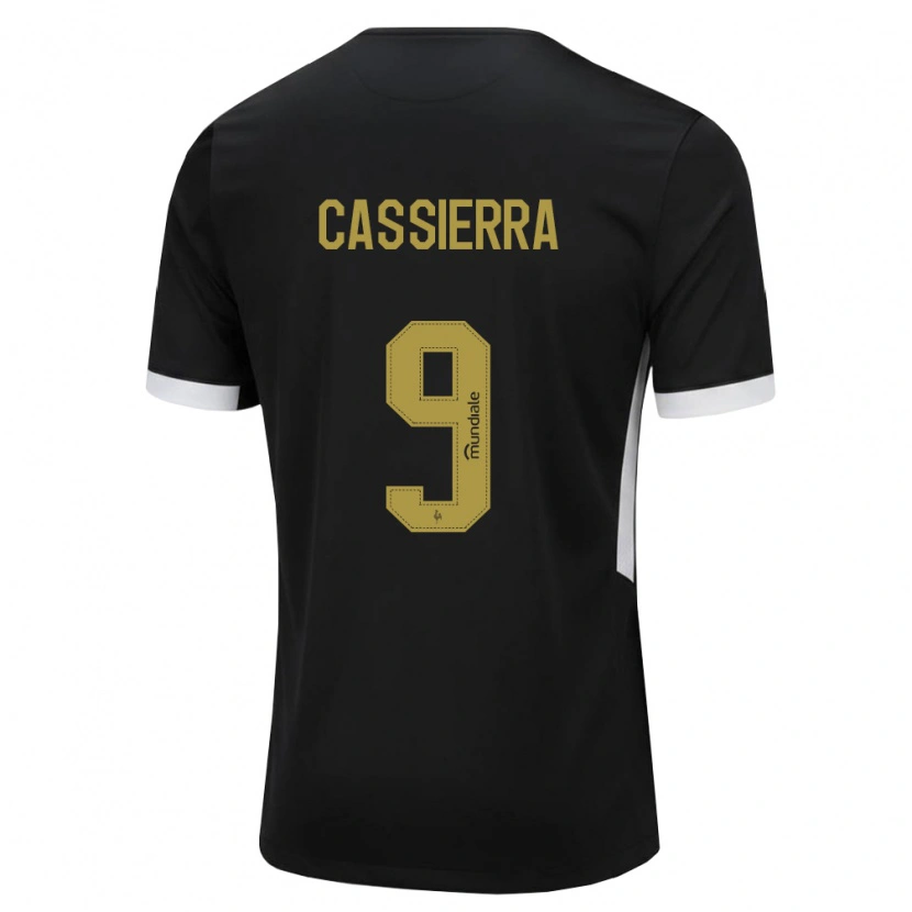 Danxen Kvinder Mateo Cassierra #9 Sort Hvid Gul Hjemmebane Spillertrøjer 2026/27 Trøje T-Shirt