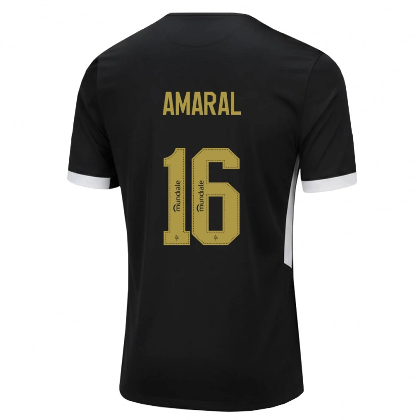 Danxen Kvinder Enzo Amaral #16 Sort Hvid Gul Hjemmebane Spillertrøjer 2026/27 Trøje T-Shirt