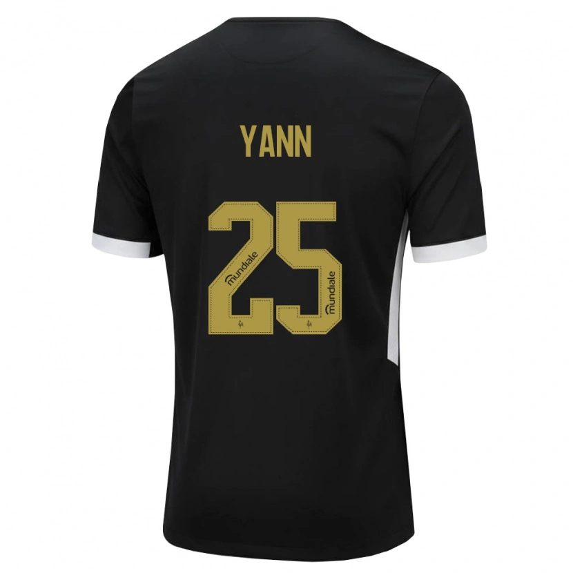 Danxen Kvinder Yann Neves #25 Sort Hvid Gul Hjemmebane Spillertrøjer 2026/27 Trøje T-Shirt