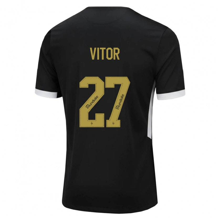 Danxen Kvinder Paulo Vitor #27 Sort Hvid Gul Hjemmebane Spillertrøjer 2026/27 Trøje T-Shirt