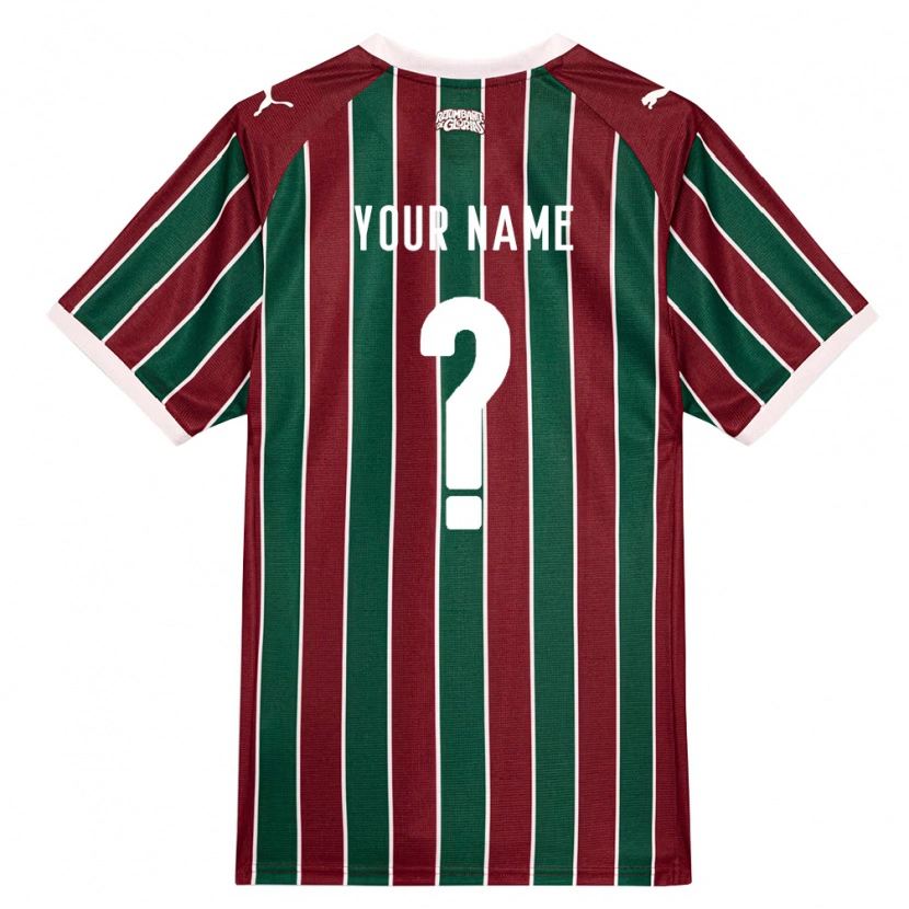 Danxen Kvinder Dit Navn #0 Grøn Vinrød Hvid Hjemmebane Spillertrøjer 2026/27 Trøje T-Shirt