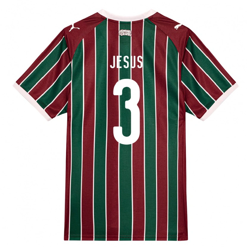 Danxen Kvinder Alexandre Jesus #3 Grøn Vinrød Hvid Hjemmebane Spillertrøjer 2026/27 Trøje T-Shirt