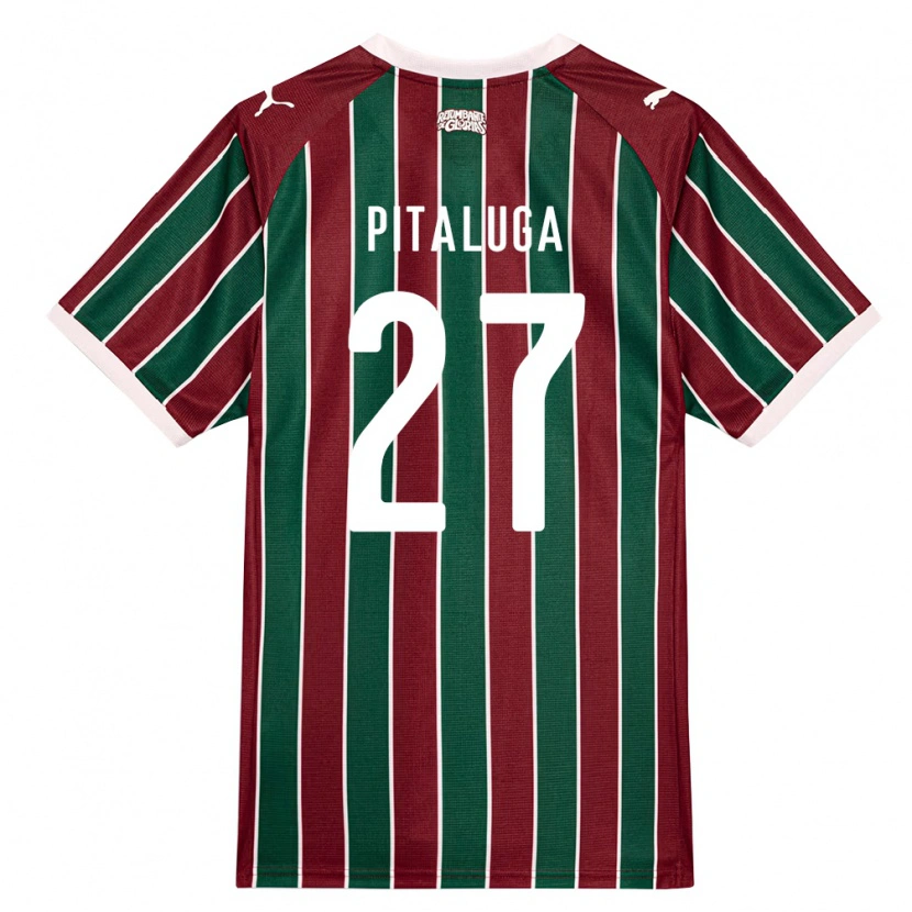 Danxen Kvinder Marcelo Pitaluga #27 Grøn Vinrød Hvid Hjemmebane Spillertrøjer 2026/27 Trøje T-Shirt