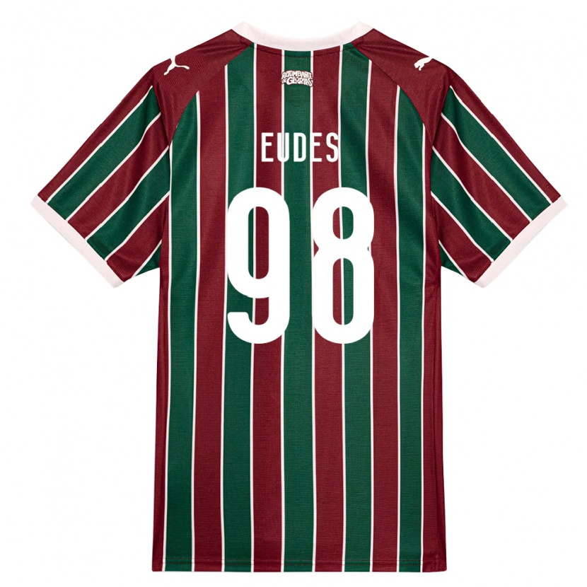 Danxen Kvinder Vitor Eudes #98 Grøn Vinrød Hvid Hjemmebane Spillertrøjer 2026/27 Trøje T-Shirt