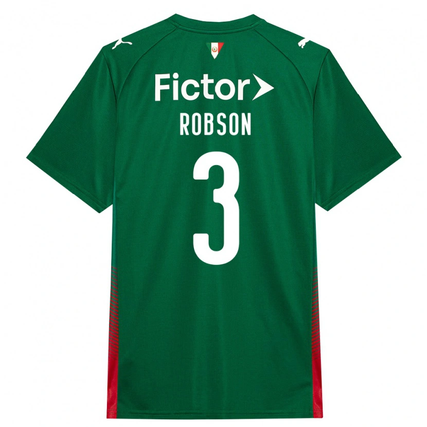 Danxen Kvinder Robson Fernandes Dos Santos #3 Grøn Rød Hvid Hjemmebane Spillertrøjer 2026/27 Trøje T-Shirt