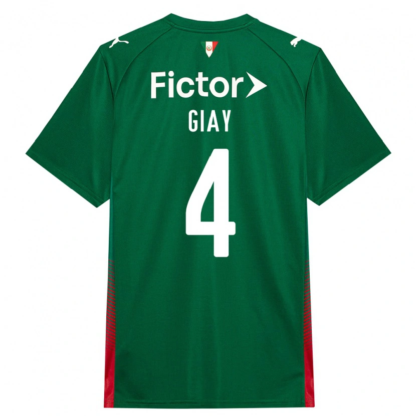 Danxen Kvinder Agustín Giay #4 Grøn Rød Hvid Hjemmebane Spillertrøjer 2026/27 Trøje T-Shirt