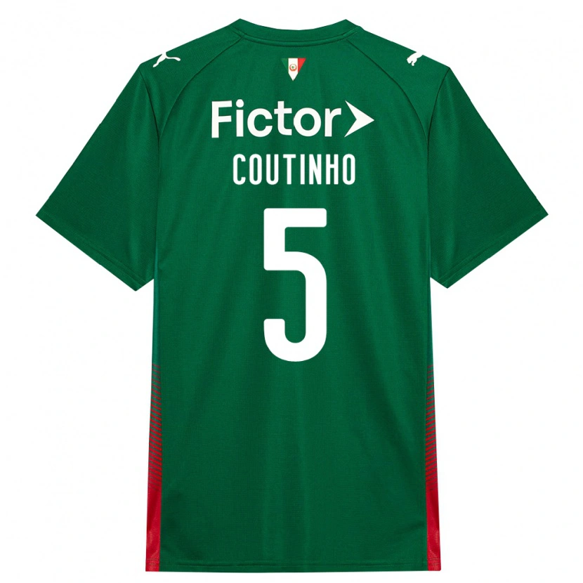 Danxen Kvinder Rafael Coutinho #5 Grøn Rød Hvid Hjemmebane Spillertrøjer 2026/27 Trøje T-Shirt