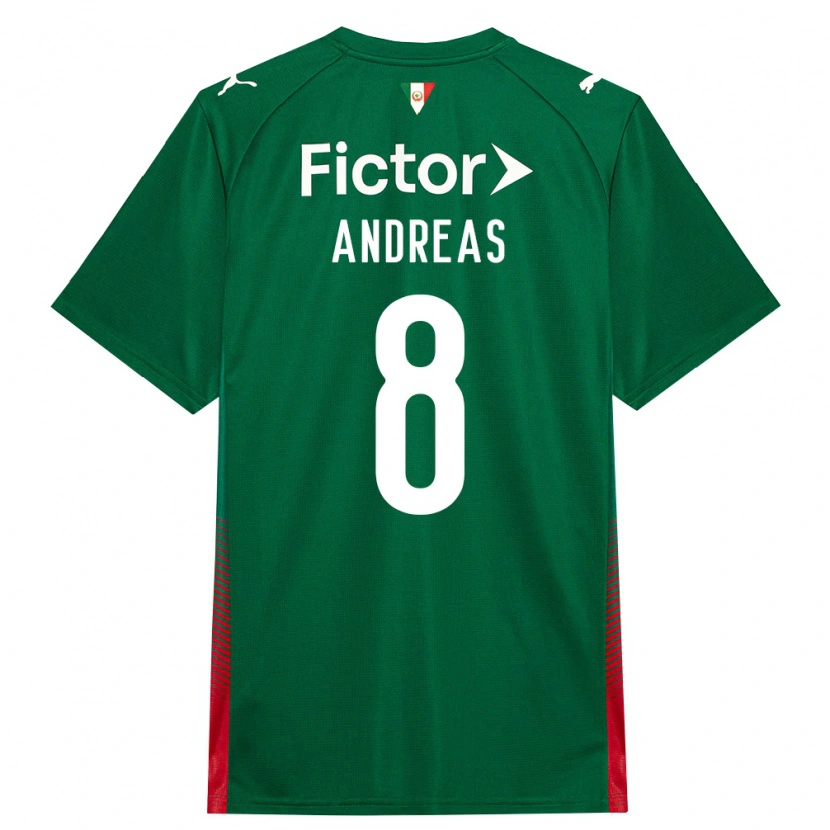 Danxen Kvinder Andreas Pereira #8 Grøn Rød Hvid Hjemmebane Spillertrøjer 2026/27 Trøje T-Shirt