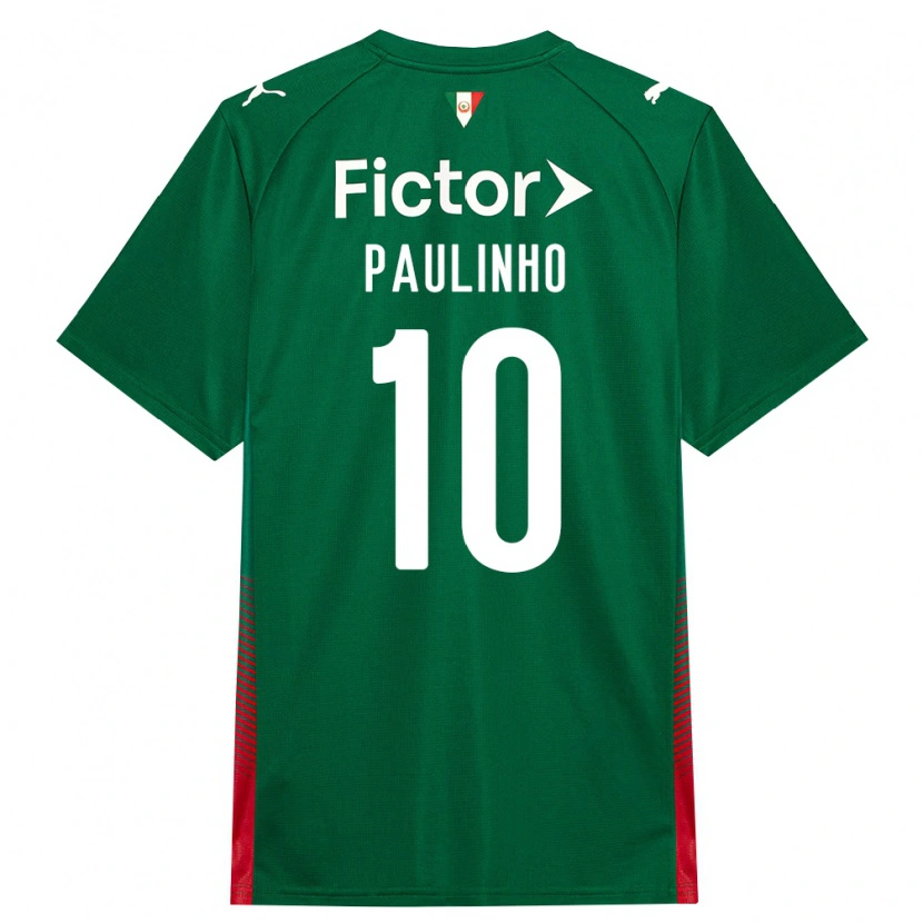 Danxen Kvinder Paulinho #10 Grøn Rød Hvid Hjemmebane Spillertrøjer 2026/27 Trøje T-Shirt