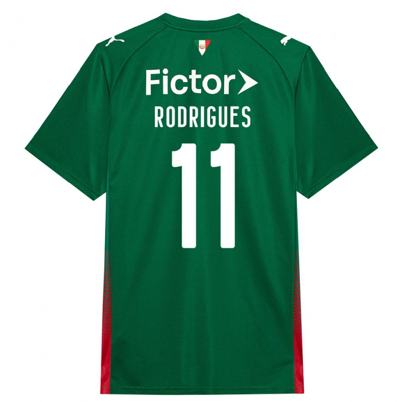 Danxen Kvinder Bruno Rodrigues #11 Grøn Rød Hvid Hjemmebane Spillertrøjer 2026/27 Trøje T-Shirt