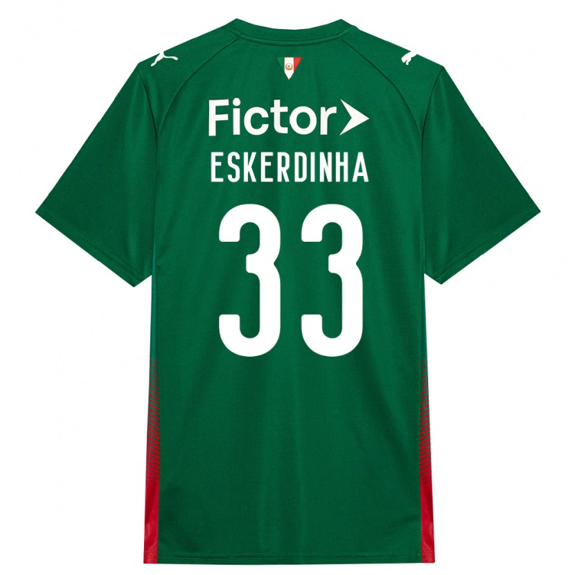 Danxen Kvinder Eskerdinha #33 Grøn Rød Hvid Hjemmebane Spillertrøjer 2026/27 Trøje T-Shirt