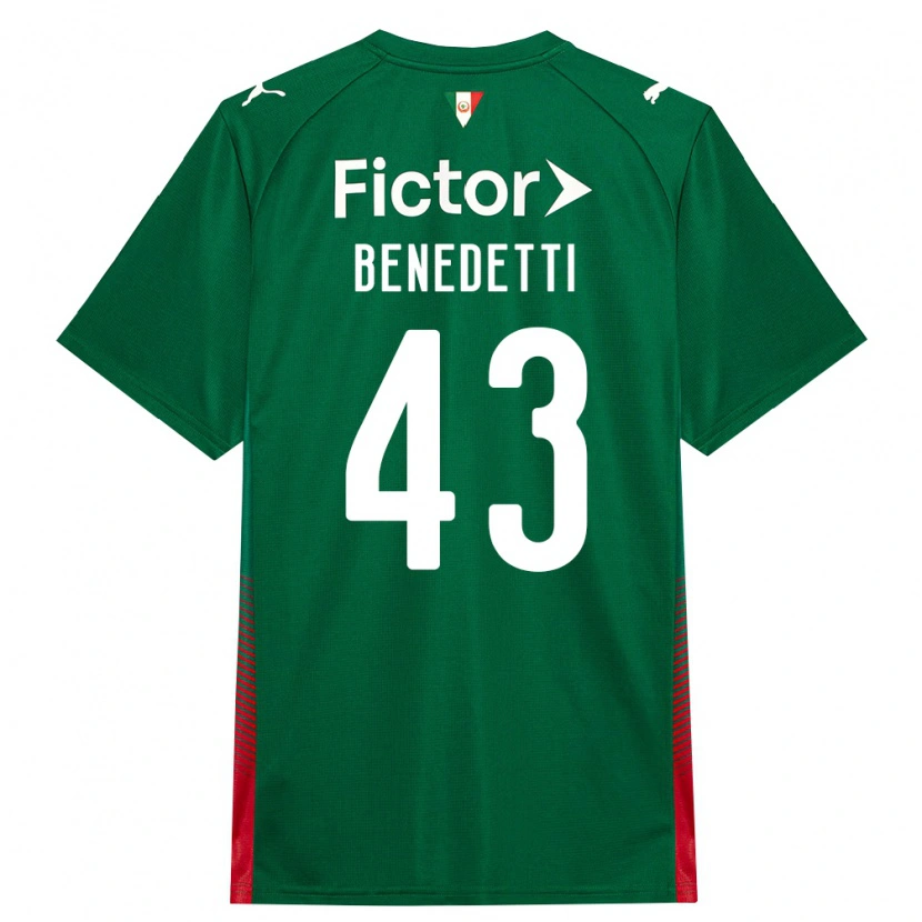 Danxen Kvinder Luis Benedetti #43 Grøn Rød Hvid Hjemmebane Spillertrøjer 2026/27 Trøje T-Shirt