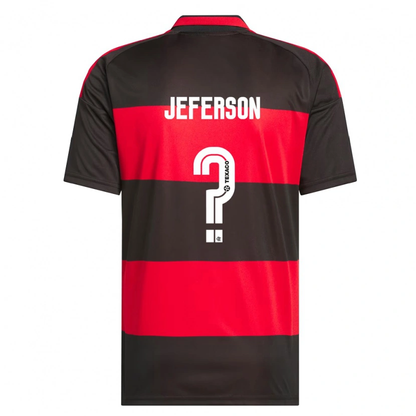 Danxen Kvinder Jeferson Pereira De Sousa #0 Rød Sort Hvid Hjemmebane Spillertrøjer 2026/27 Trøje T-Shirt