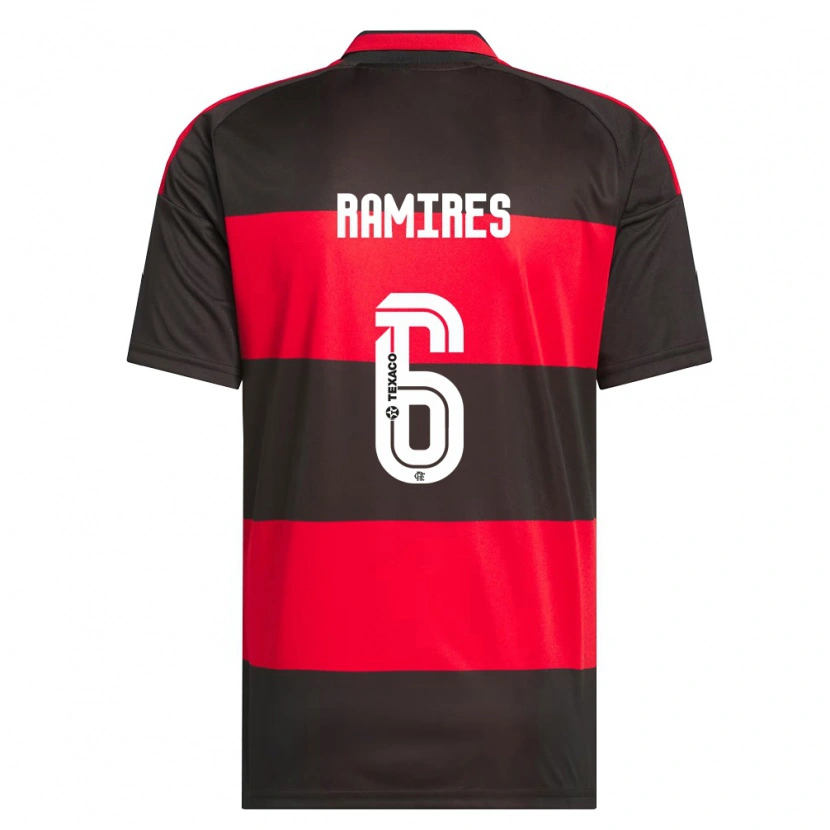 Danxen Kvinder Gustavo Rodrigues Nunes #6 Rød Sort Hvid Hjemmebane Spillertrøjer 2026/27 Trøje T-Shirt