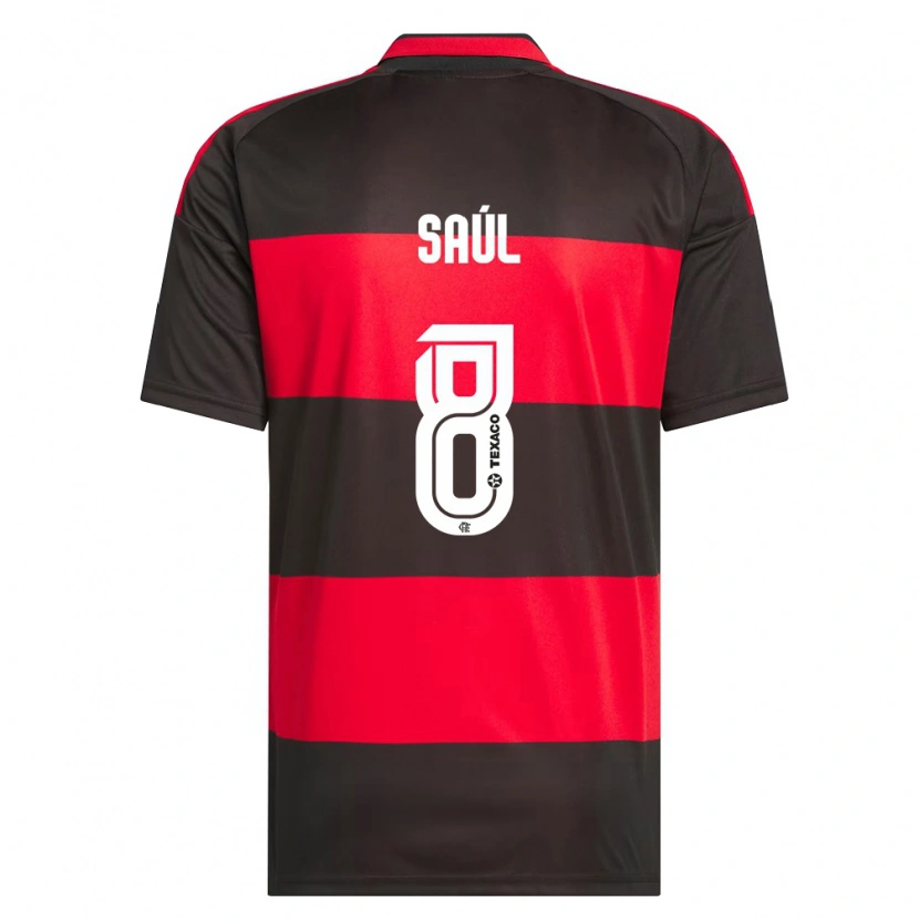 Danxen Kvinder Saúl Ñíguez #8 Rød Sort Hvid Hjemmebane Spillertrøjer 2026/27 Trøje T-Shirt