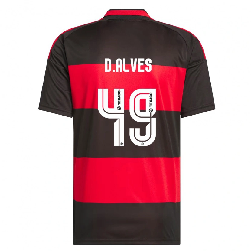 Danxen Kvinder Dyogo Alves #49 Rød Sort Hvid Hjemmebane Spillertrøjer 2026/27 Trøje T-Shirt