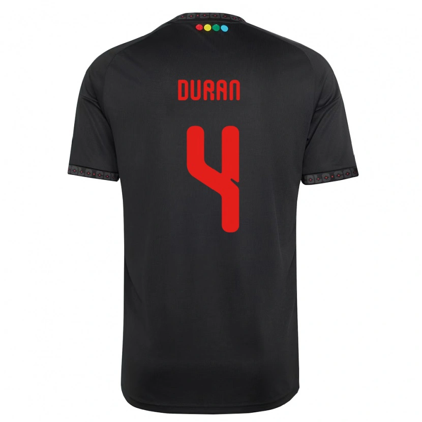 Danxen Kvinder Elisa Durán #4 Sort Rød Udebane Spillertrøjer 2026/27 Trøje T-Shirt