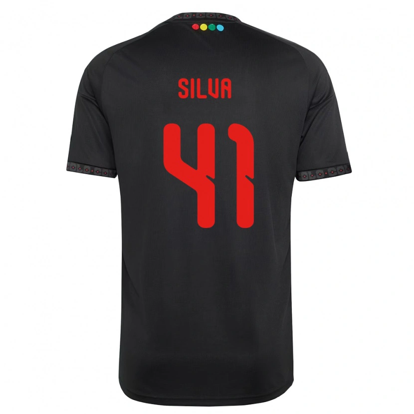 Danxen Kvinder Bastián Silva #41 Sort Rød Udebane Spillertrøjer 2026/27 Trøje T-Shirt