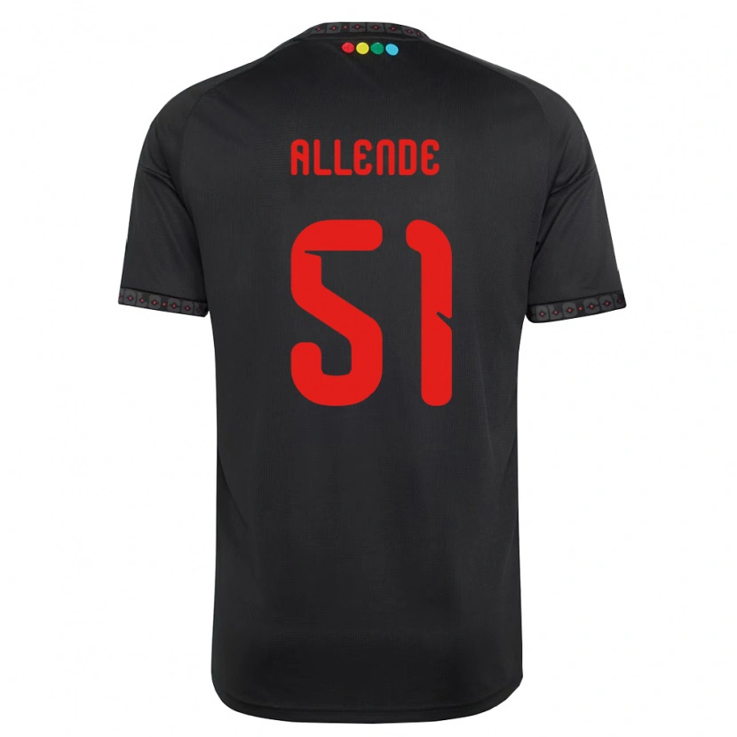 Danxen Kvinder Pierre Allende #51 Sort Rød Udebane Spillertrøjer 2026/27 Trøje T-Shirt