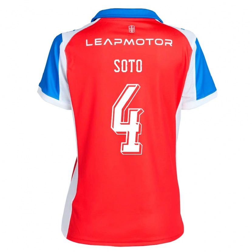 Danxen Kvinder Guillermo Soto #4 Rød Blå Udebane Spillertrøjer 2026/27 Trøje T-Shirt