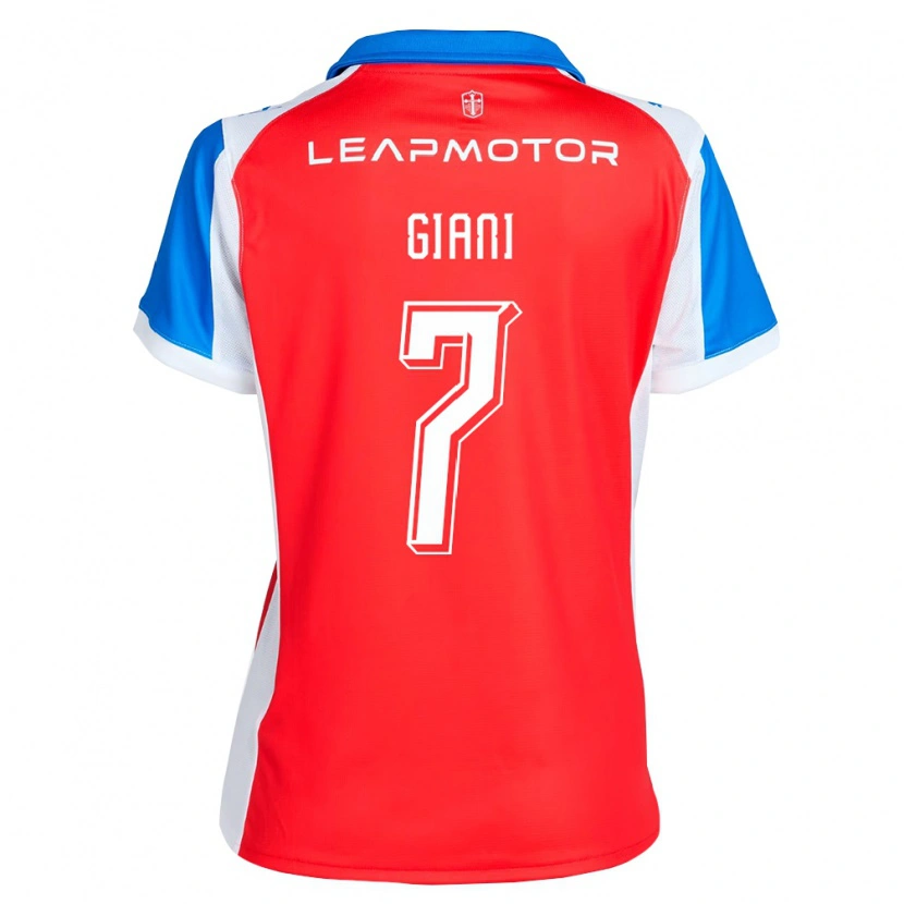 Danxen Kvinder Justo Giani #7 Rød Blå Udebane Spillertrøjer 2026/27 Trøje T-Shirt