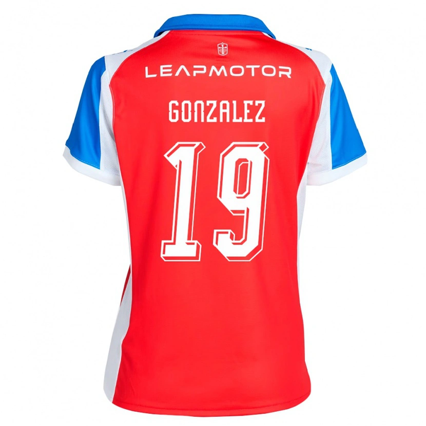 Danxen Kvinder Bryan González #19 Rød Blå Udebane Spillertrøjer 2026/27 Trøje T-Shirt
