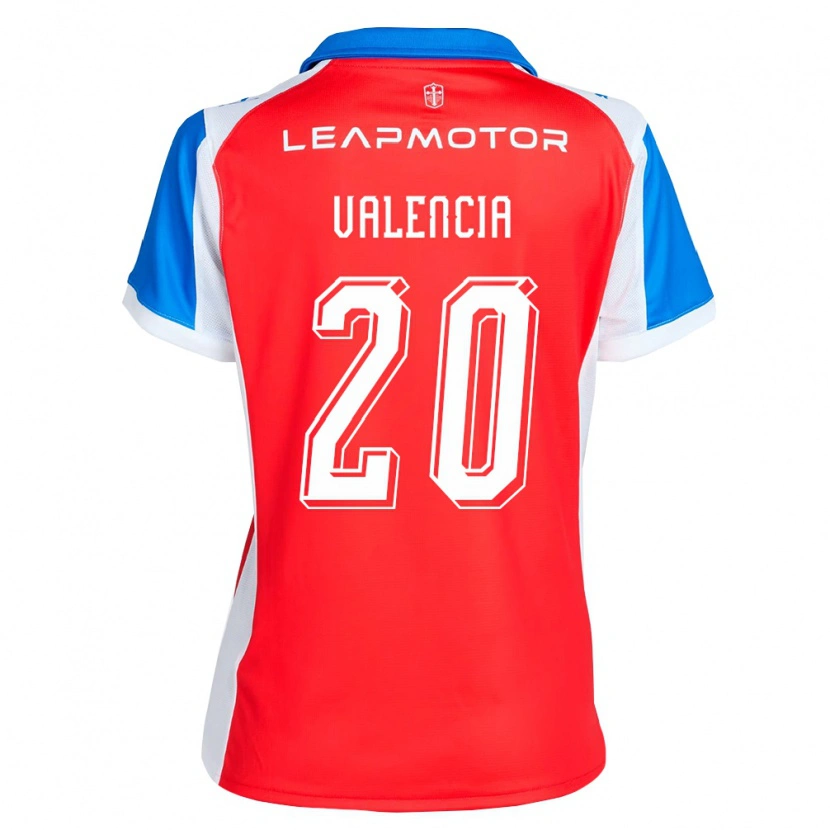 Danxen Kvinder Jhojan Valencia #20 Rød Blå Udebane Spillertrøjer 2026/27 Trøje T-Shirt