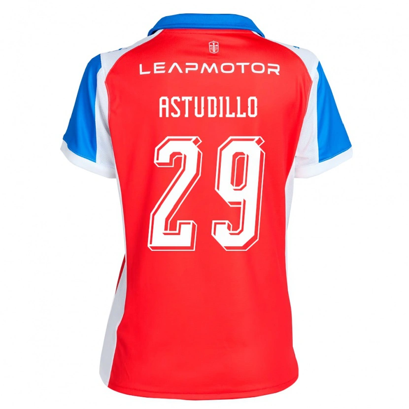 Danxen Kvinder Aaron Astudillo #29 Rød Blå Udebane Spillertrøjer 2026/27 Trøje T-Shirt