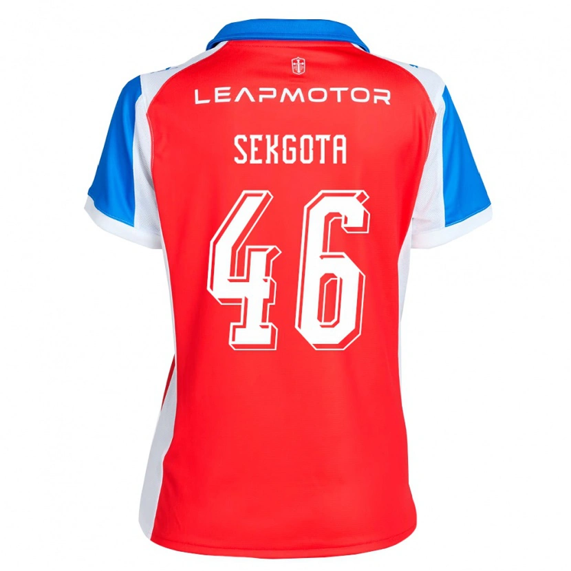 Danxen Kvinder Jeffrey Sekgota #46 Rød Blå Udebane Spillertrøjer 2026/27 Trøje T-Shirt
