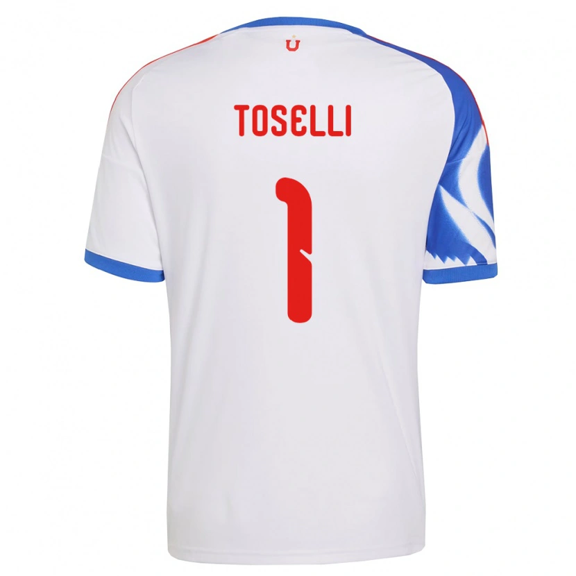 Danxen Kvinder Cristopher Toselli #1 Hvid Marineblå Udebane Spillertrøjer 2026/27 Trøje T-Shirt