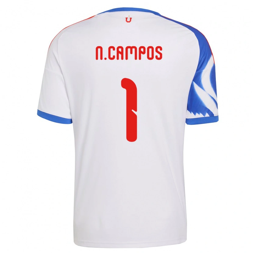 Danxen Kvinder Natalia Campos #1 Hvid Marineblå Udebane Spillertrøjer 2026/27 Trøje T-Shirt