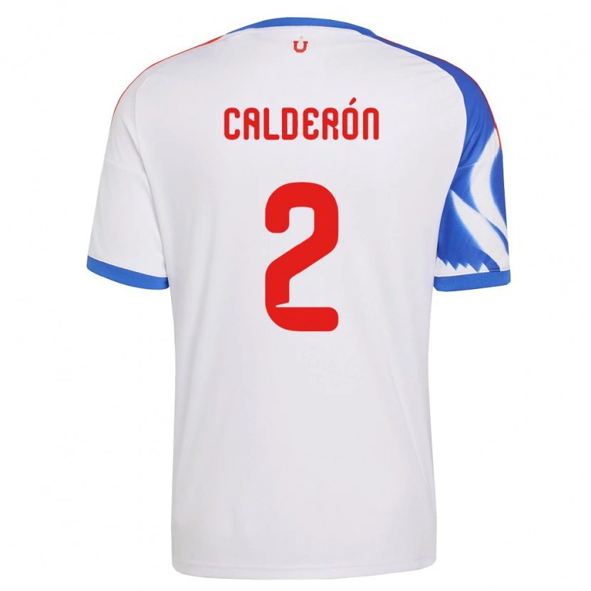Danxen Kvinder Franco Calderón #2 Hvid Marineblå Udebane Spillertrøjer 2026/27 Trøje T-Shirt