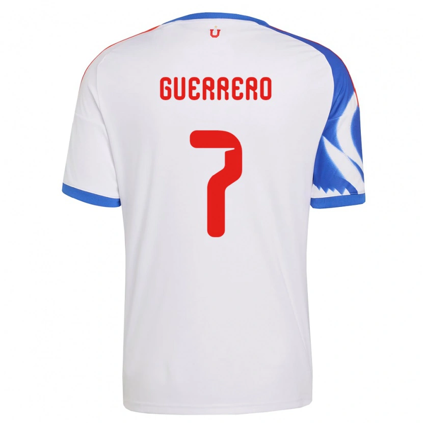Danxen Kvinder Maximiliano Guerrero #7 Hvid Marineblå Udebane Spillertrøjer 2026/27 Trøje T-Shirt