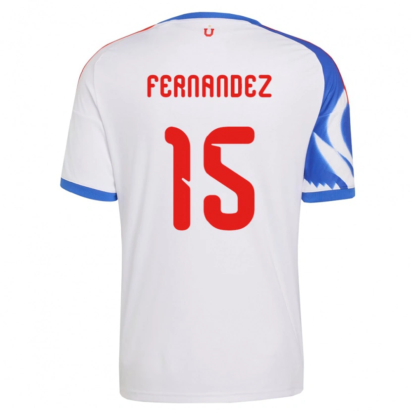 Danxen Kvinder Vicente Fernández #15 Hvid Marineblå Udebane Spillertrøjer 2026/27 Trøje T-Shirt