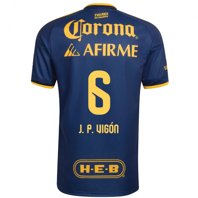Danxen Kvinder Juan Pablo Vigón #6 Kongelig Blå Gul Udebane Spillertrøjer 2026/27 Trøje T-Shirt