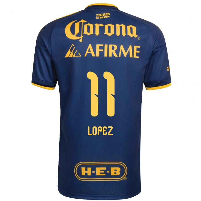 Danxen Kvinder Nicolas Lopez #11 Kongelig Blå Gul Udebane Spillertrøjer 2026/27 Trøje T-Shirt