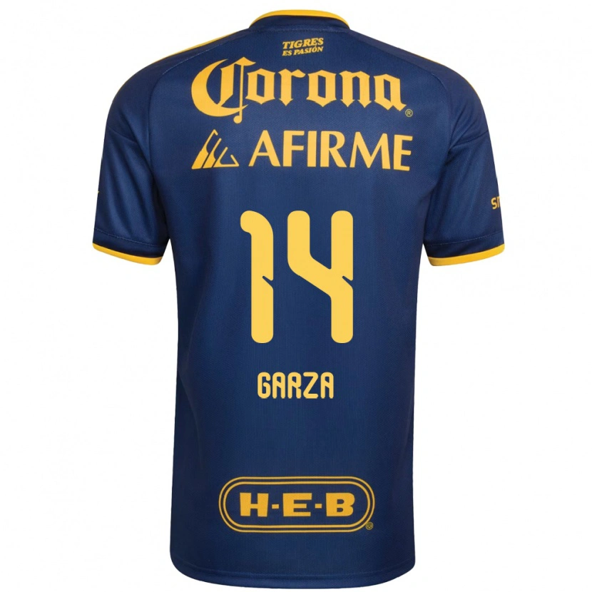 Danxen Kvinder Jesús Garza #14 Kongelig Blå Gul Udebane Spillertrøjer 2026/27 Trøje T-Shirt